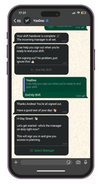 YooDoo WhatsApp chat preview 1